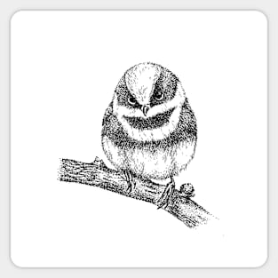 Red Headed Tit Bird Sticker